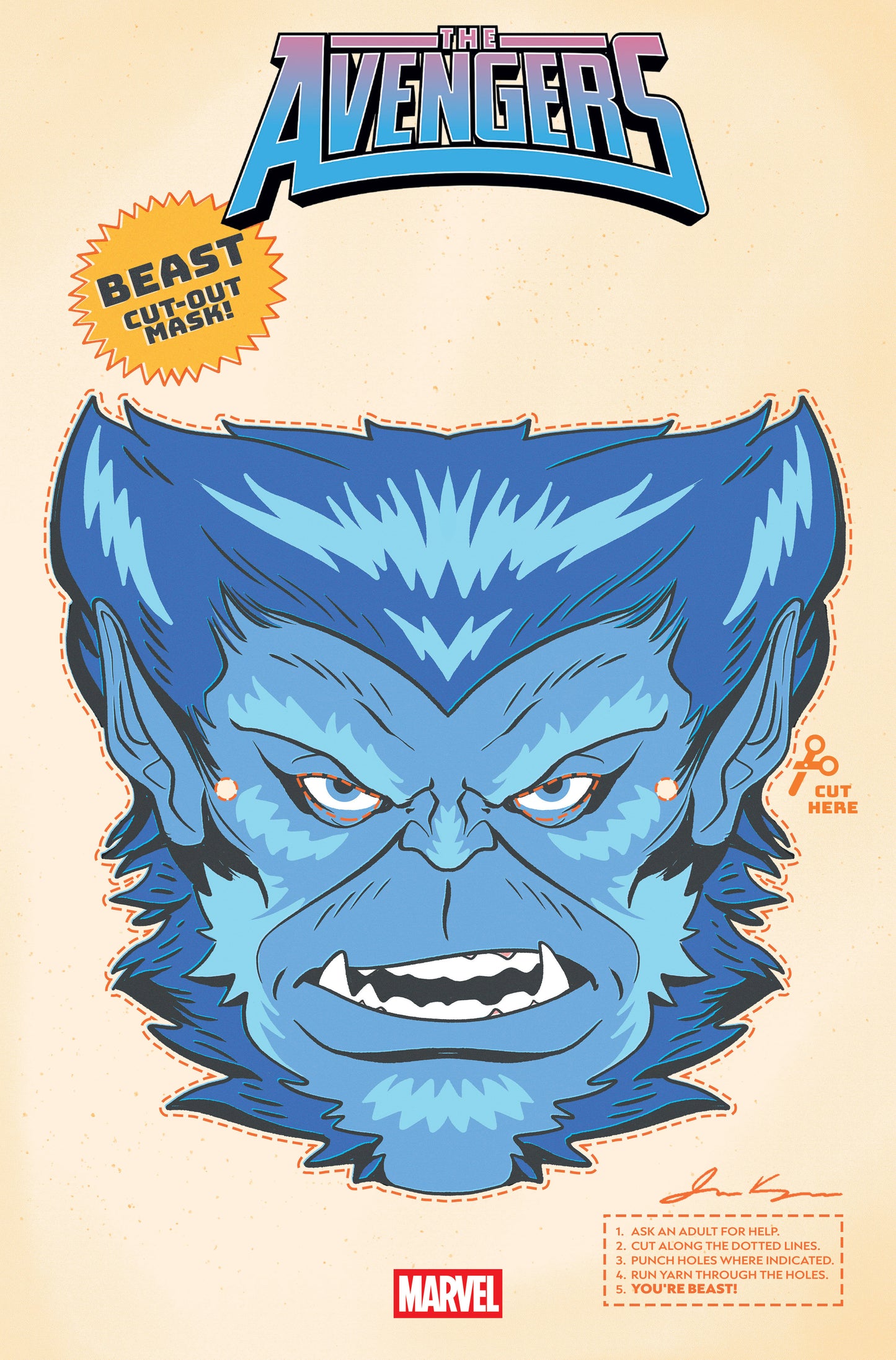 Avengers #30 Retro Halloween Mask Variant