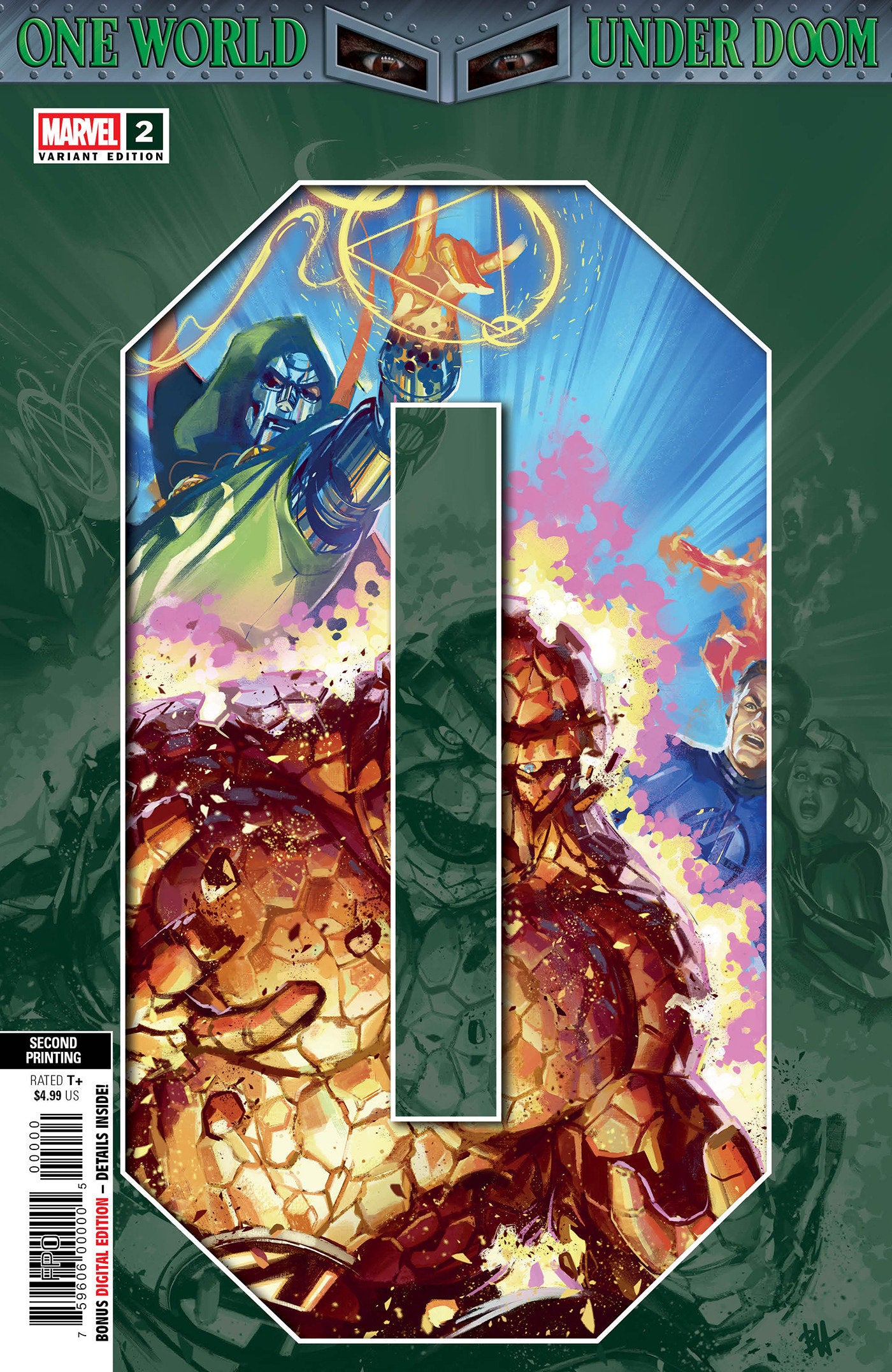 One World Under Doom #2 Ben Harvey 2 Nd Printing Variant