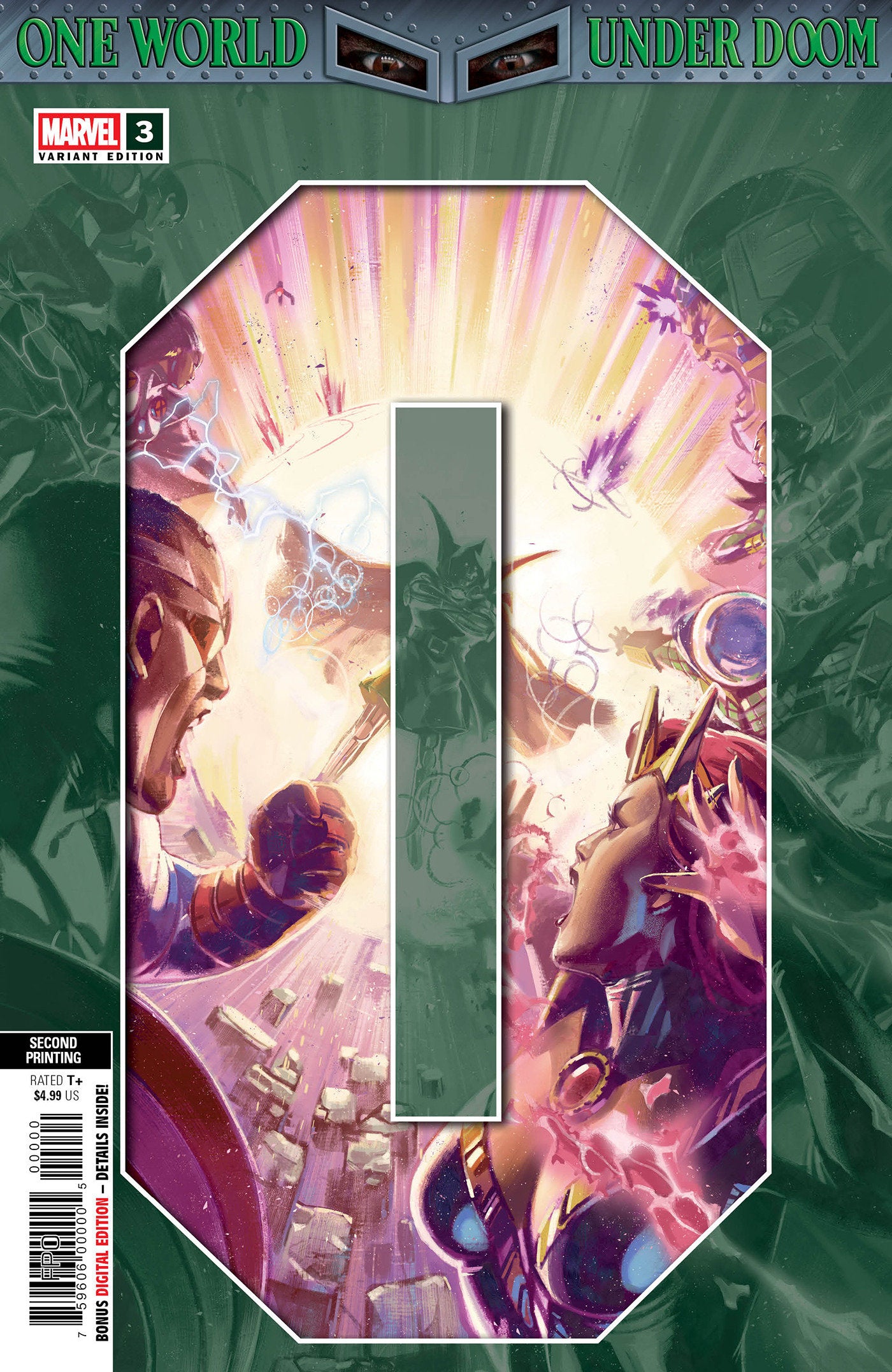 One World Under Doom #3 Ben Harvey 2 Nd Printing Variant